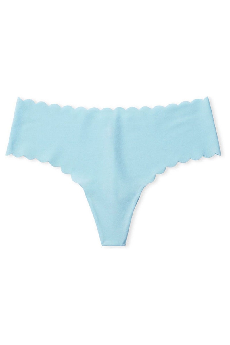 Aqua Sea Green Victoria's Secret Sexy Illusions by Victorias Secret Smooth No Show Thong Knickers | 4015VQAOM