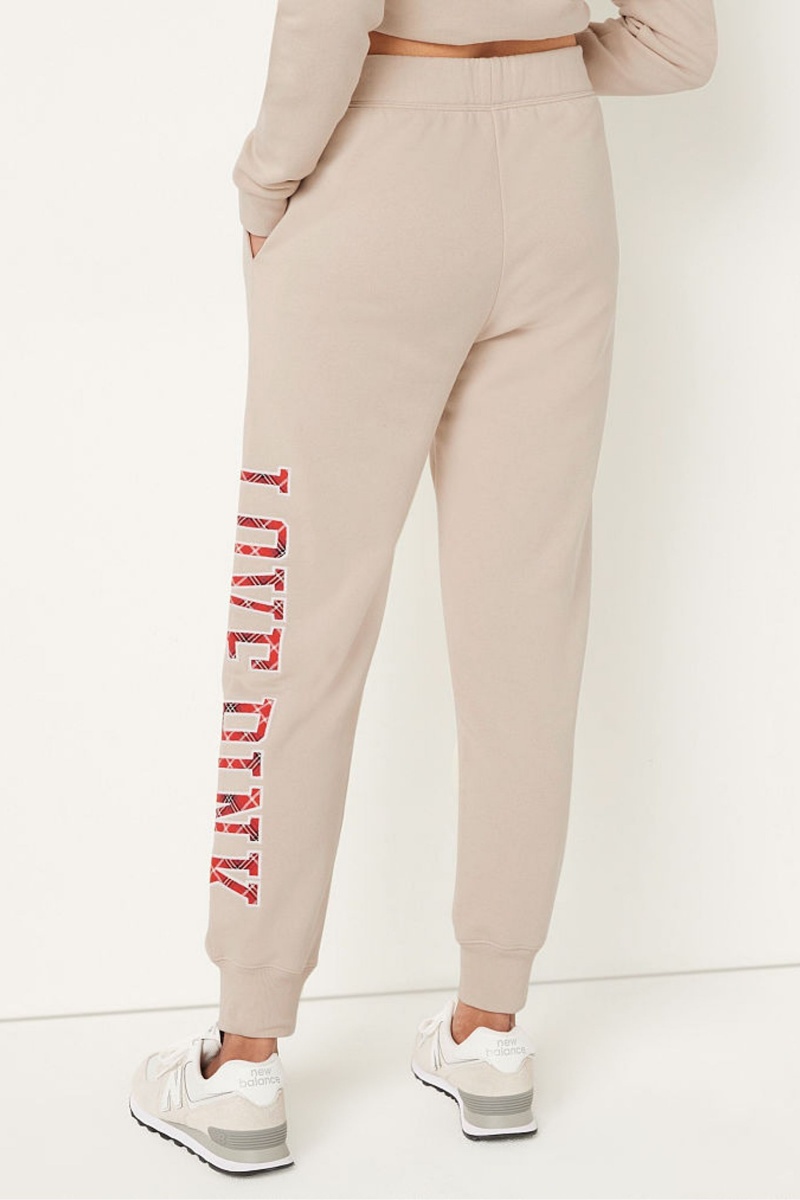 Atomic Pink Sans Logo Victoria's Secret Fleece Lounge Jogger | 3982ORTSY