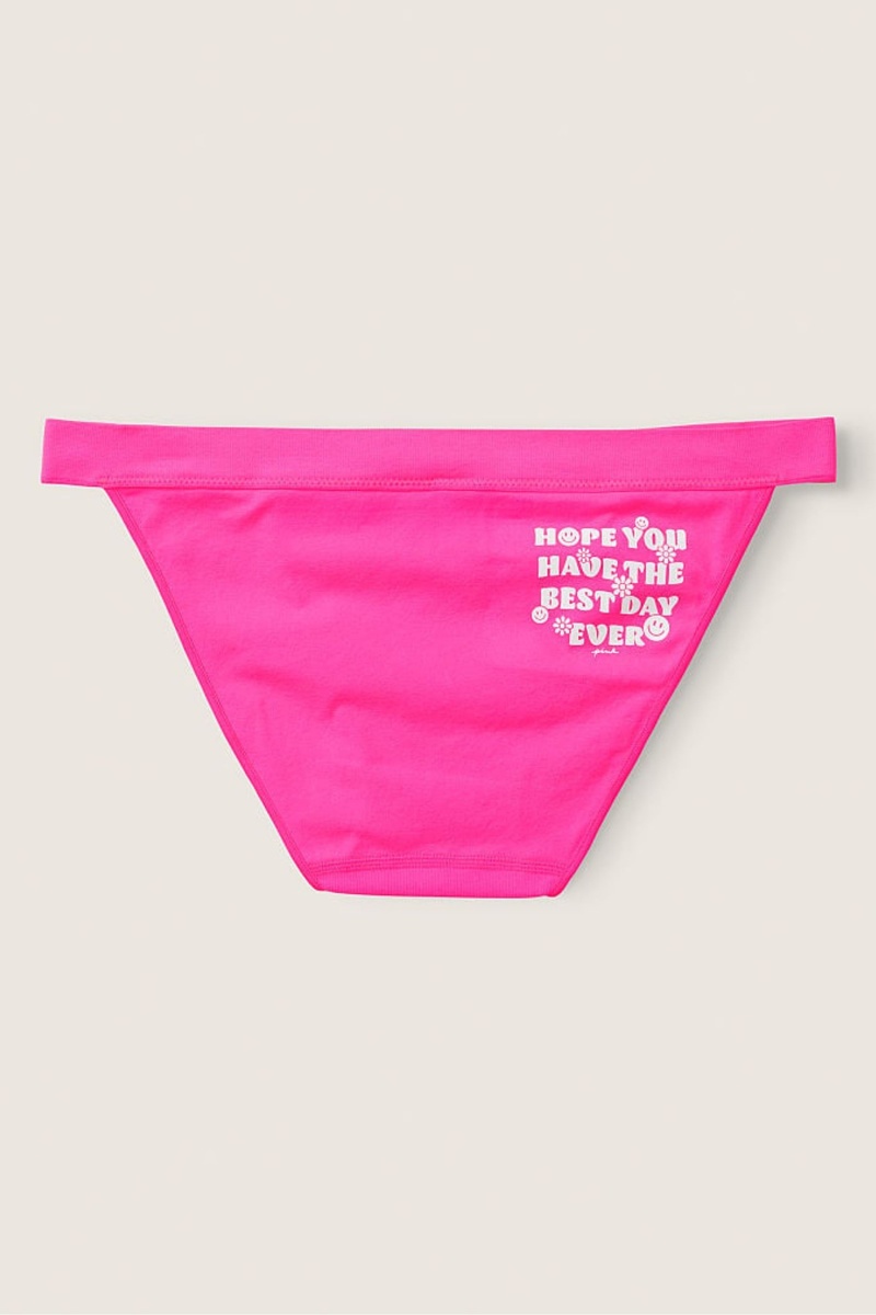 Atomic Pink with Graphic Victoria's Secret Seamless Bikini Panty | 7082AJRQB