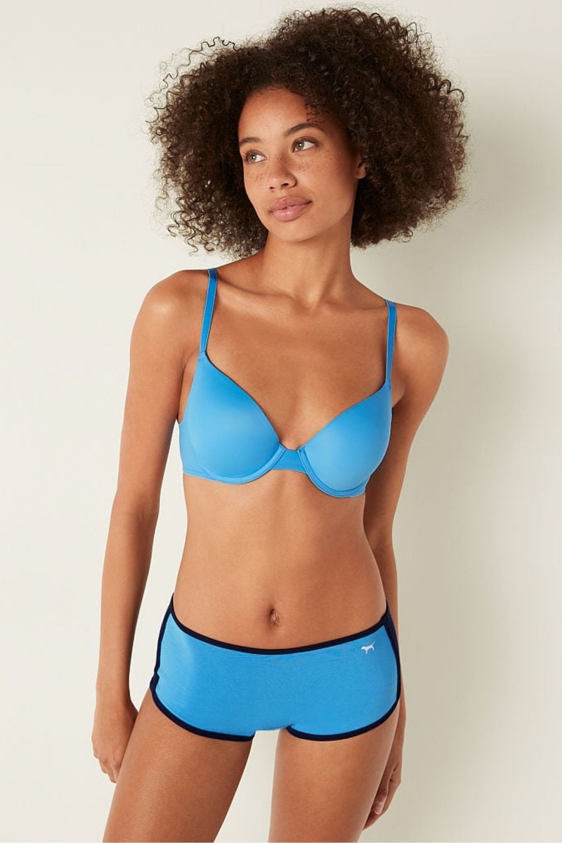 Azure Sky Blue Victoria\'s Secret Wear Everywhere Wear Everywhere Smooth Push Up T-Shirt Bra | 2935LFYNU