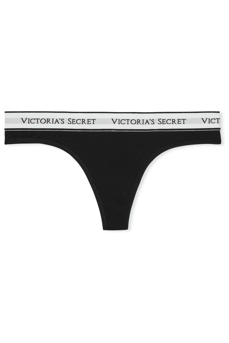 Ballad Blue Victoria's Secret Stretch Cotton Logo Knickers | 2136HAOQY