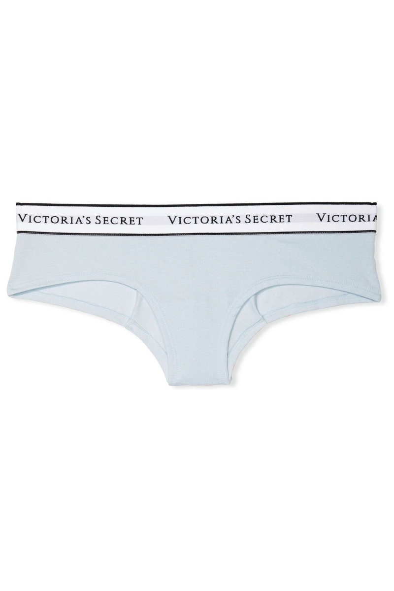 Ballad Blue Victoria's Secret Stretch Cotton Logo Knickers | 0156IXZSW