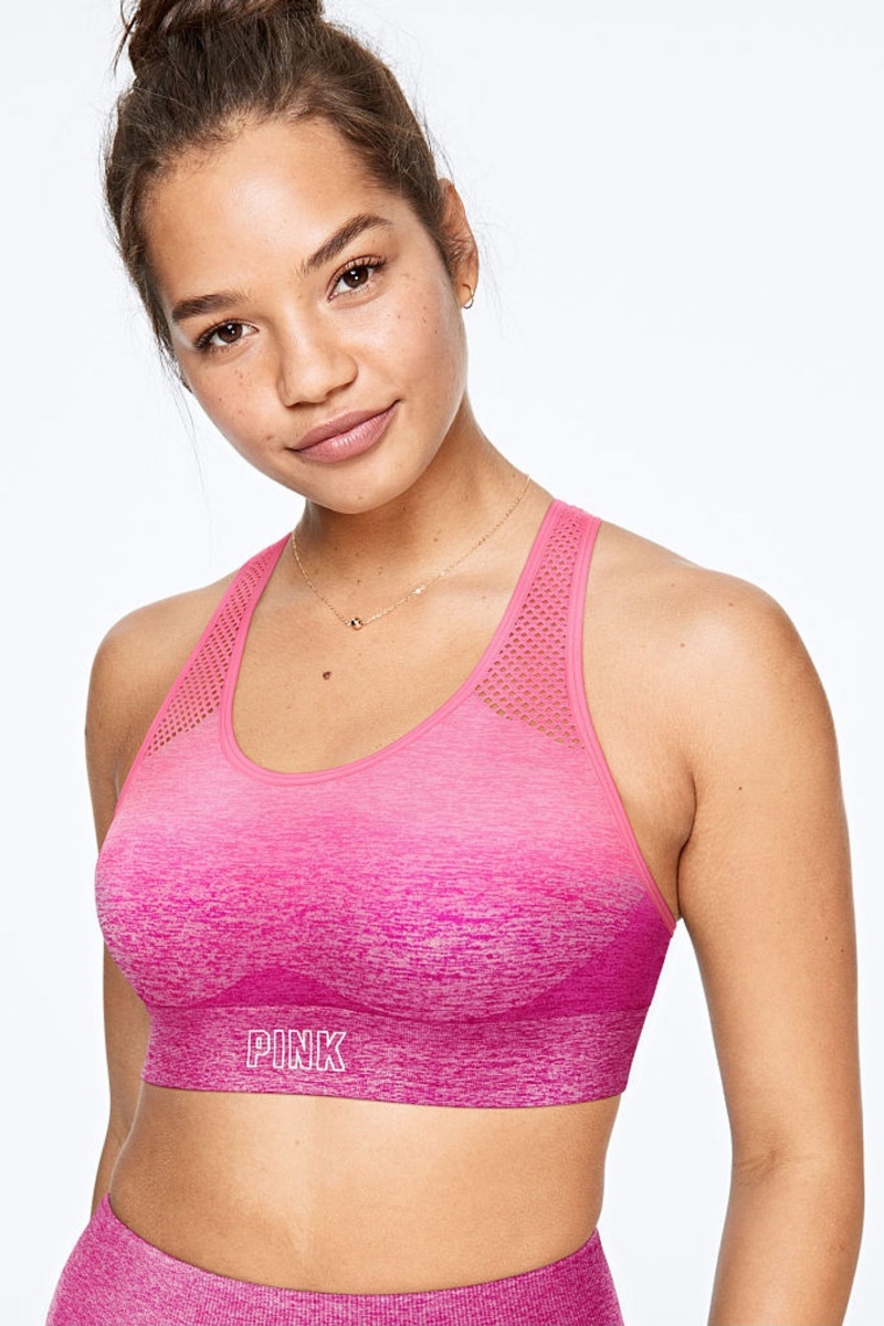 Beach Orchid Wave Tie Dye Victoria\'s Secret Seamless Lightly Lined Sports Bra | 3902LNWKM