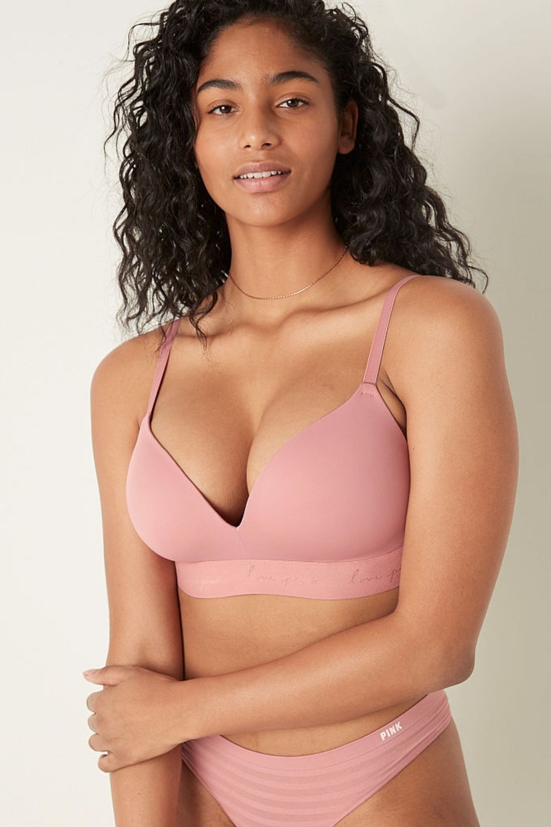 Beige Nude Victoria\'s Secret Wear Everywhere Smooth Non Wired Push Up T-Shirt Bra | 4690CRPDM