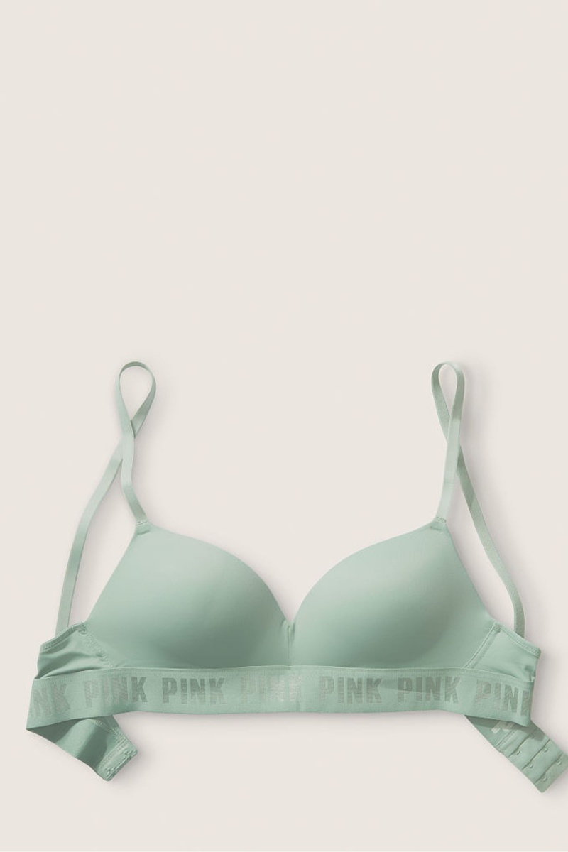 Beige Nude Victoria's Secret Wear Everywhere Smooth Non Wired Push Up T-Shirt Bra | 0864PKAIW