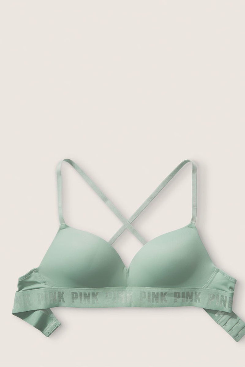 Beige Nude Victoria's Secret Wear Everywhere Smooth Non Wired Push Up T-Shirt Bra | 0864PKAIW