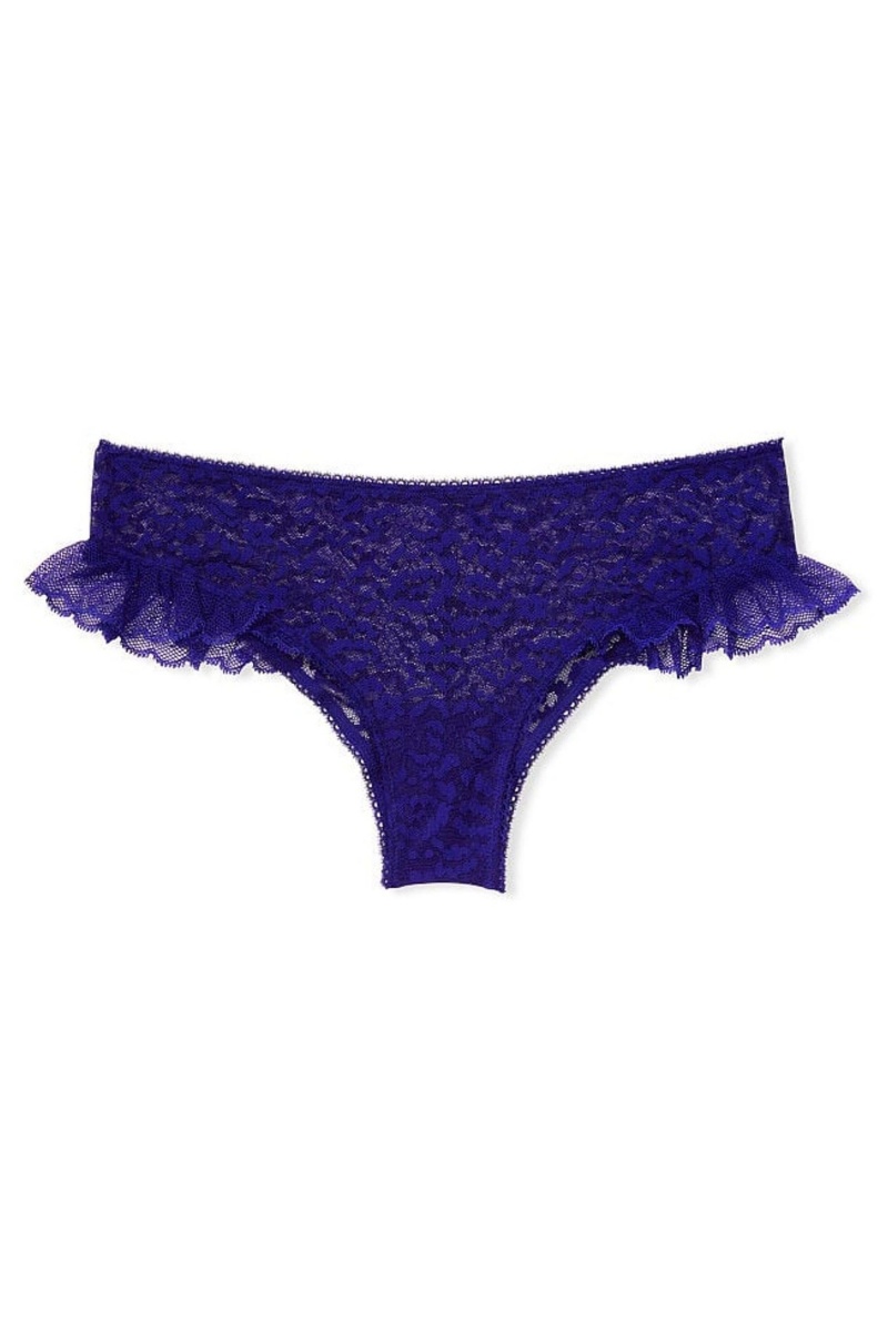 Bight Hibiscus Pink Victoria's Secret Lace Cheeky Knickers | 0196HZKRA