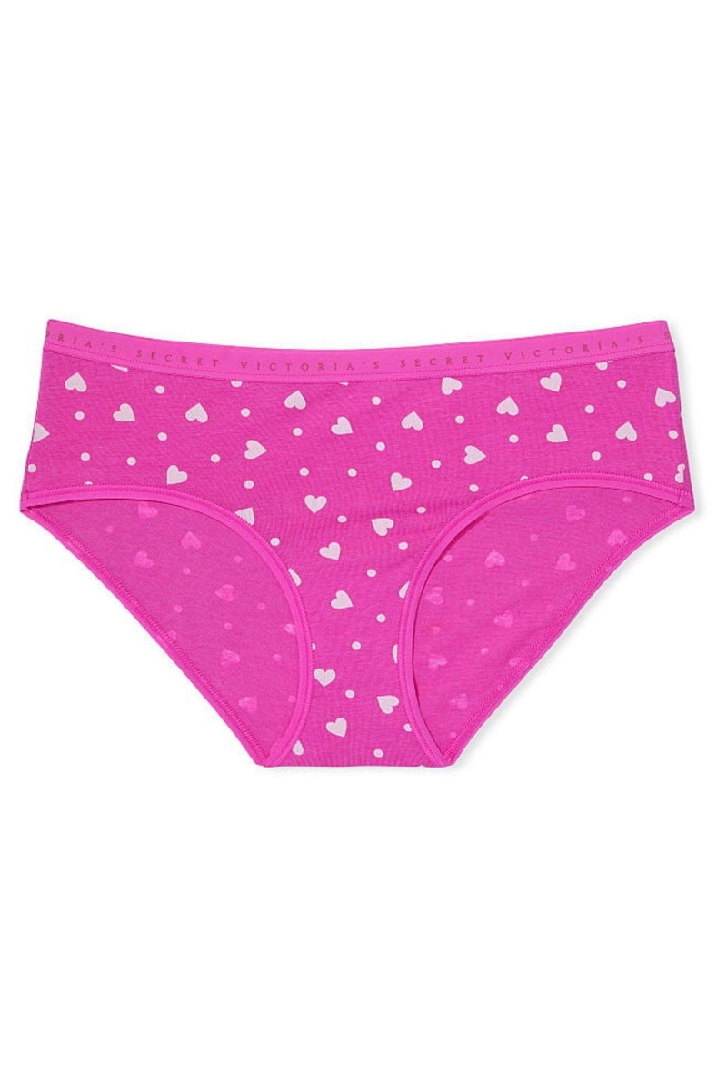 Black Dots Hearts Victoria's Secret Stretch Cotton Stretch Cotton Hiphugger Panty | 1487BSDQM