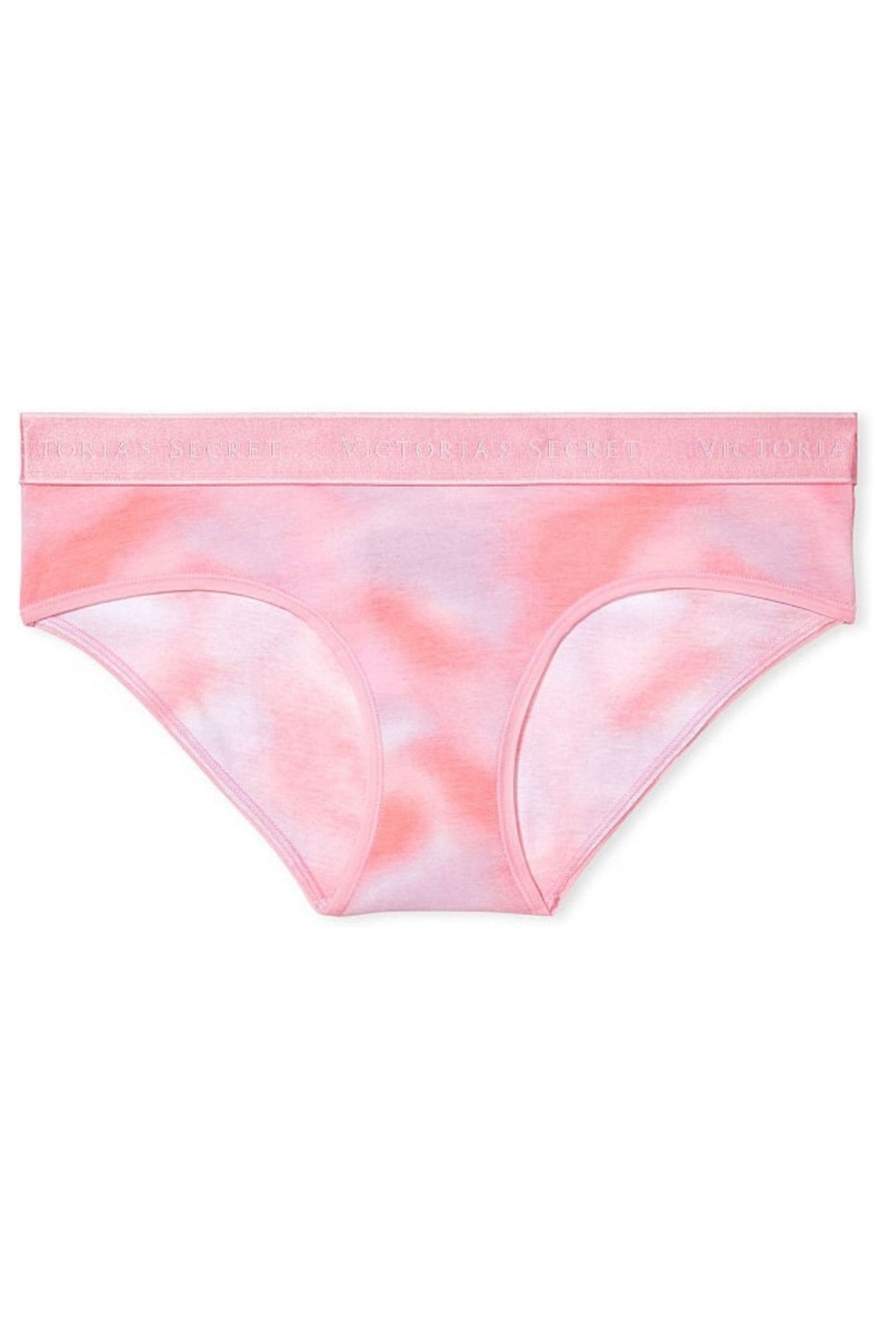 Black Flamingo Party Victoria's Secret Stretch Cotton Cotton Logo Hipster Knickers | 7685NRDVG