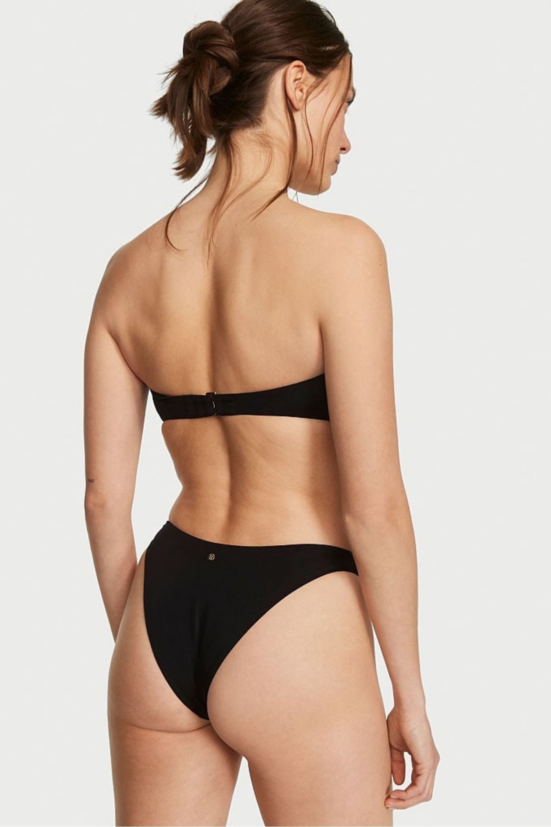 Black Nero Victoria's Secret Bandeau Swim Bikini Top | 0157XOJCQ