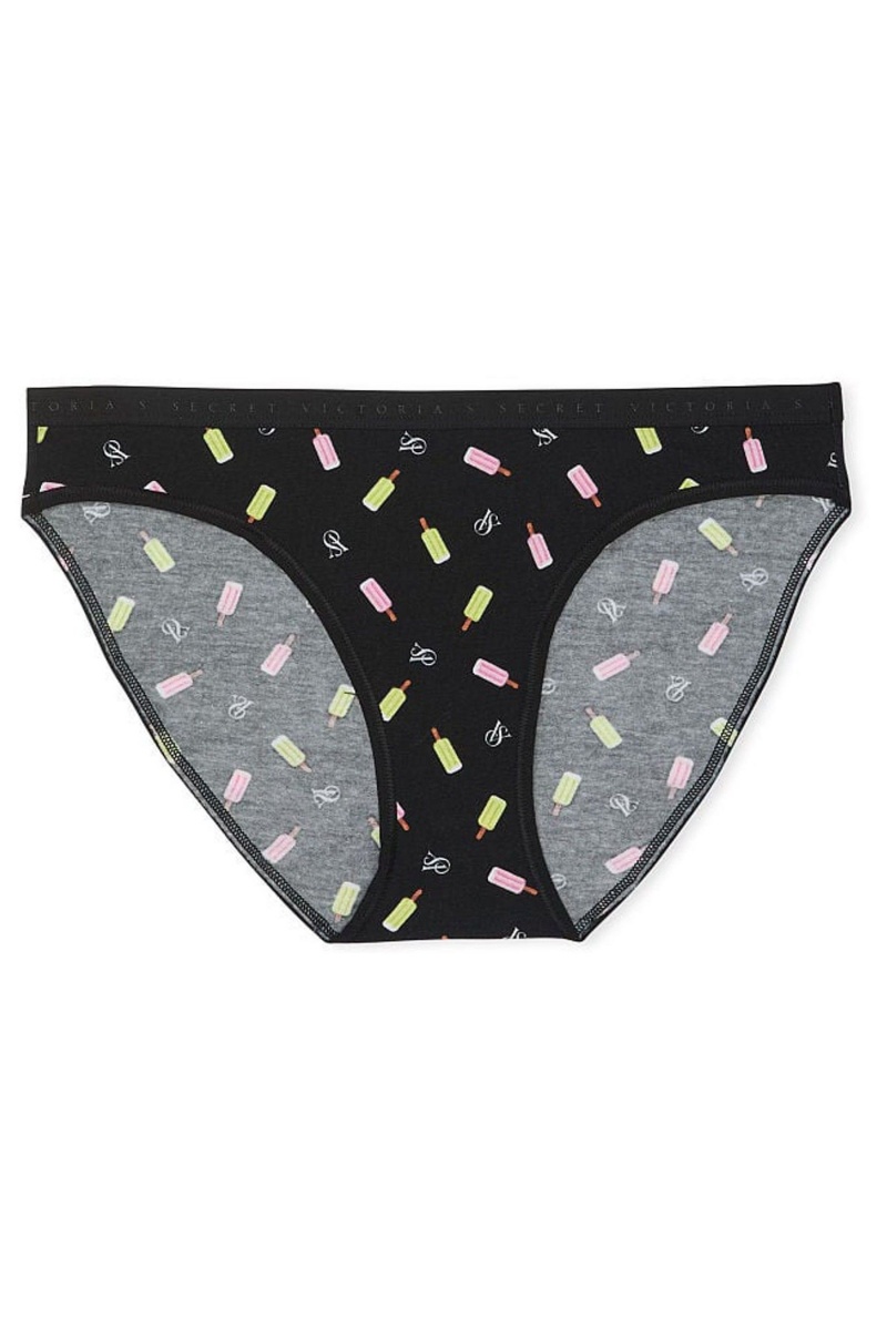 Black Popsicles Victoria's Secret Stretch Cotton Cotton Bikini Knickers | 9154PAOMQ