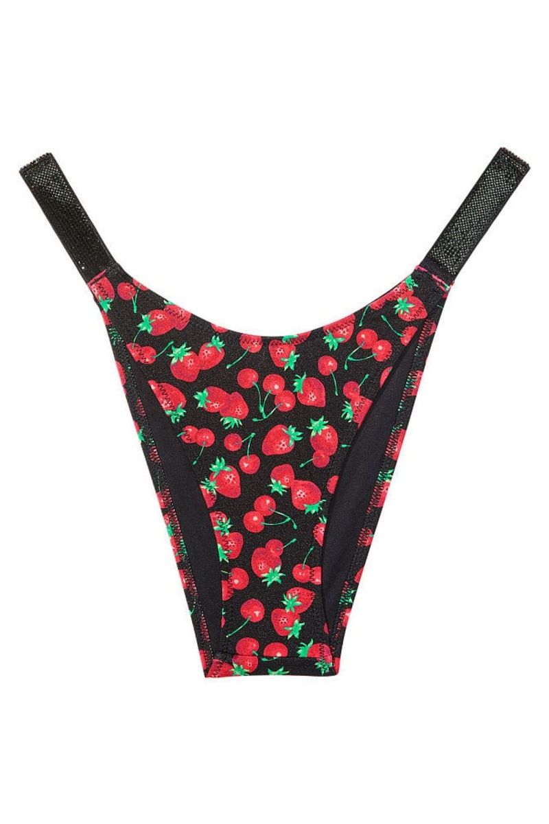 Black Sweet Berries Victoria's Secret Swim Bikini Bottom | 2805GUVEW