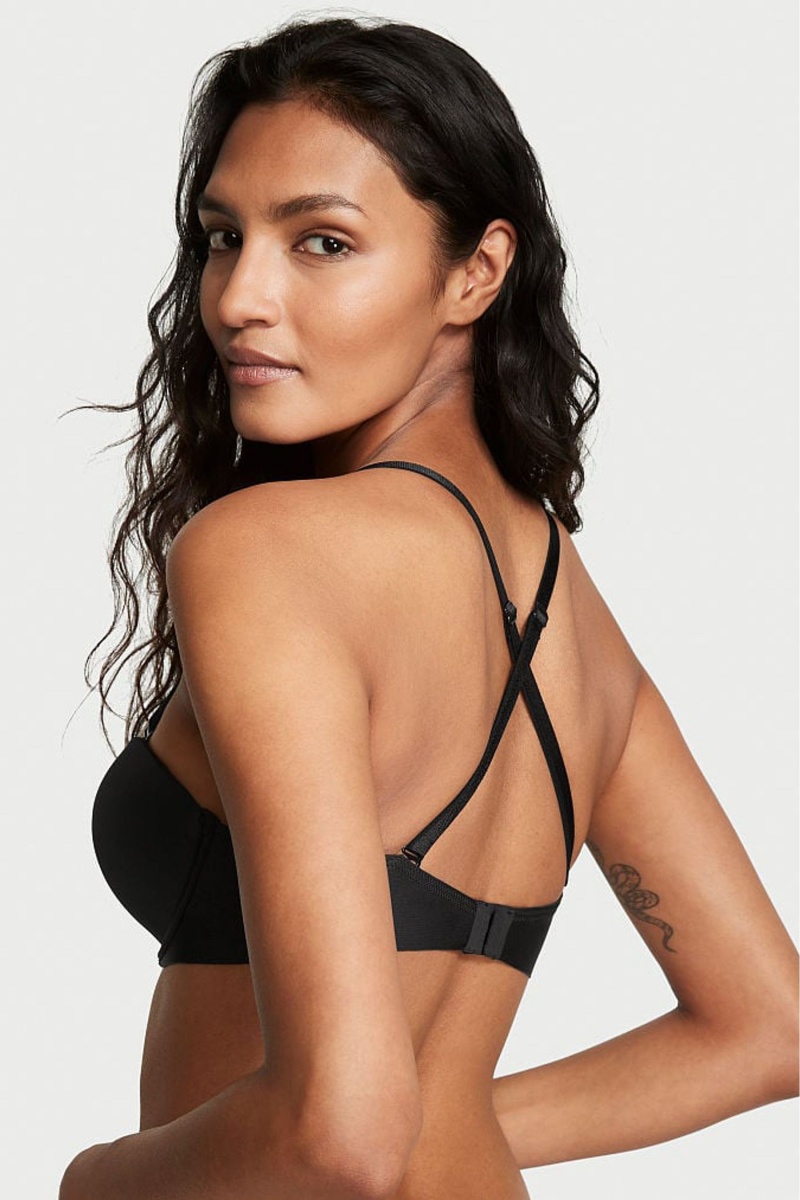 Black Victoria's Secret Bare Smooth Every Way Strapless Multiway Bra | 6043CRUWD