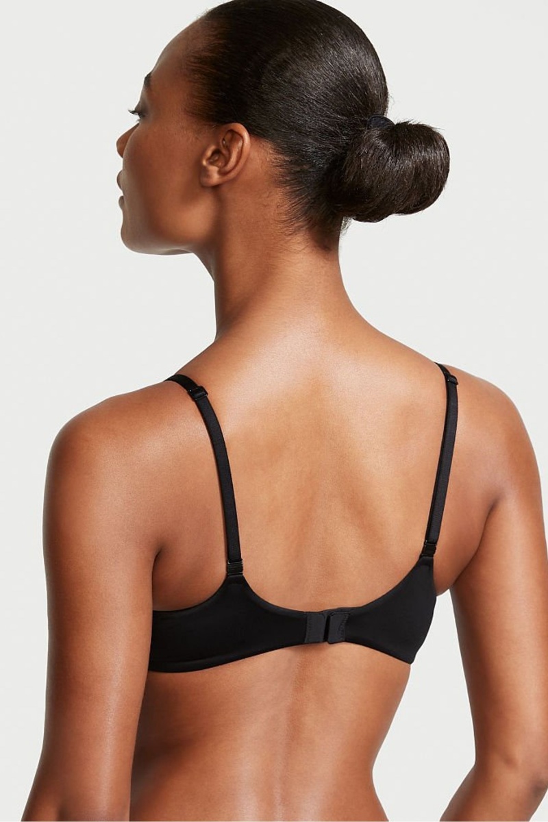 Black Victoria's Secret Body by Victoria Smooth Push Up Bra | 5438LYSIQ