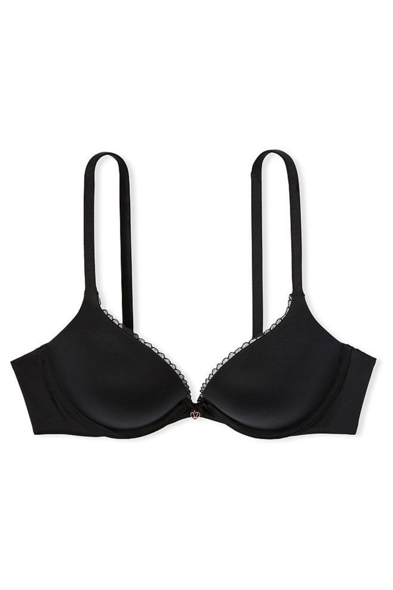 Black Victoria's Secret Body by Victoria Smooth Push Up Bra | 5438LYSIQ