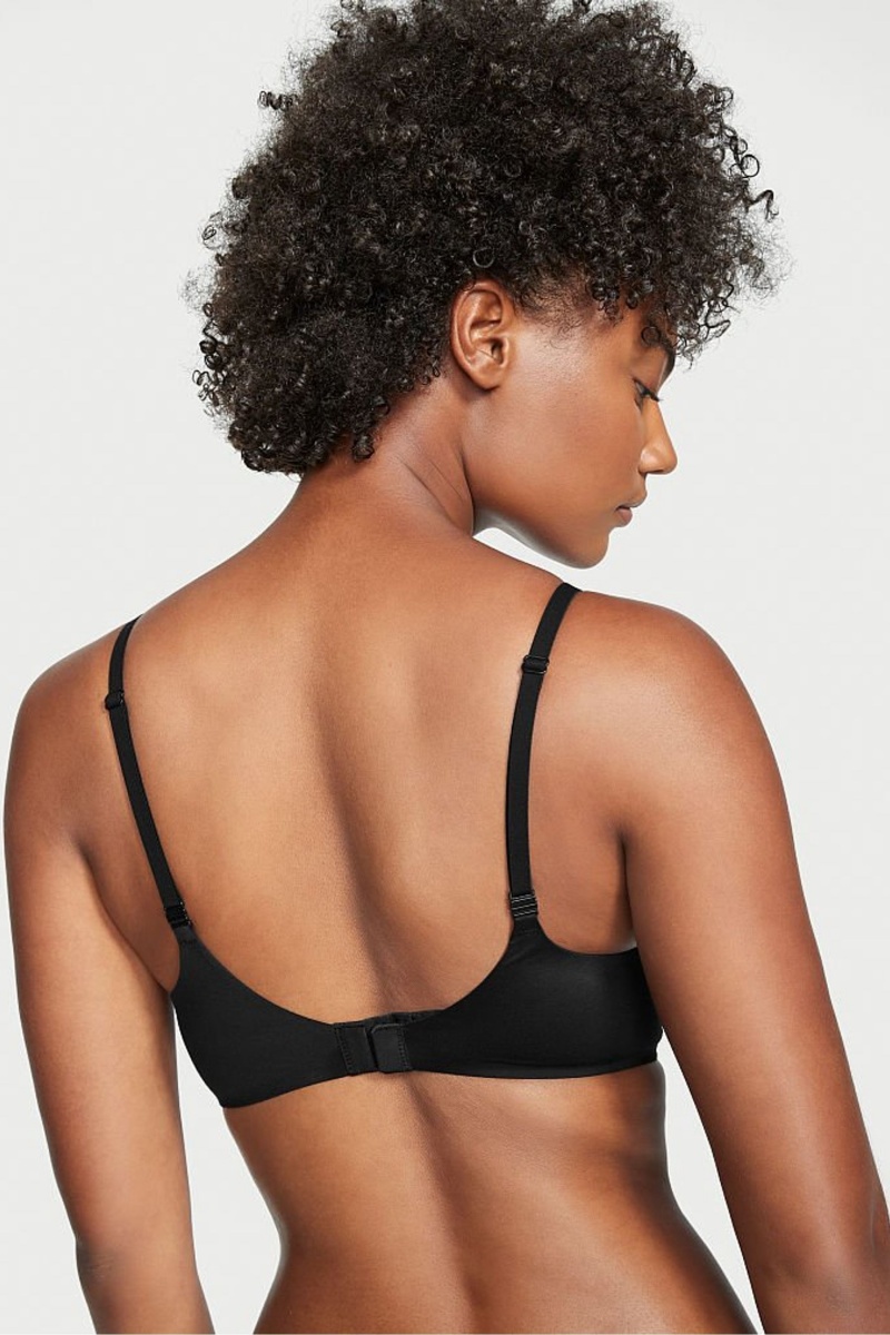 Black Victoria's Secret Incredible Smooth Non Wired Push Up Bra | 2689AFIDU