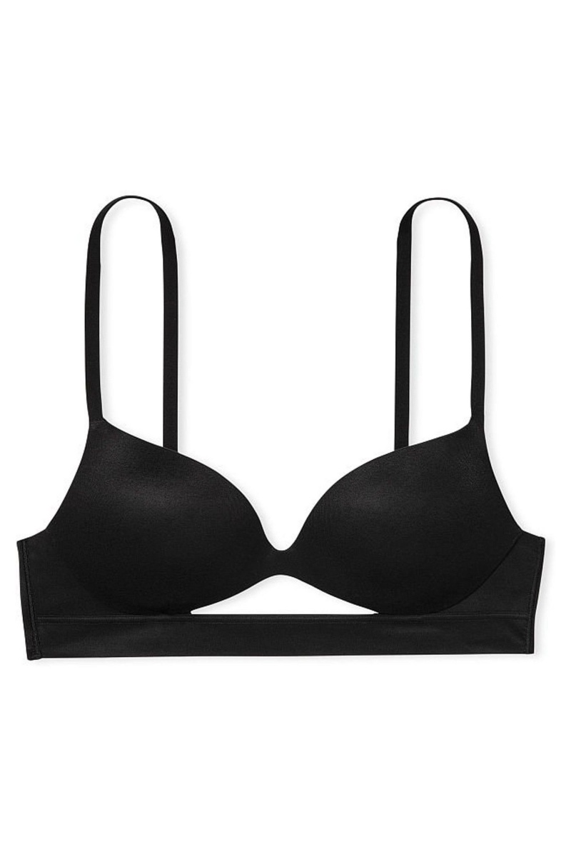 Black Victoria's Secret Incredible Smooth Non Wired Push Up Bra | 2689AFIDU