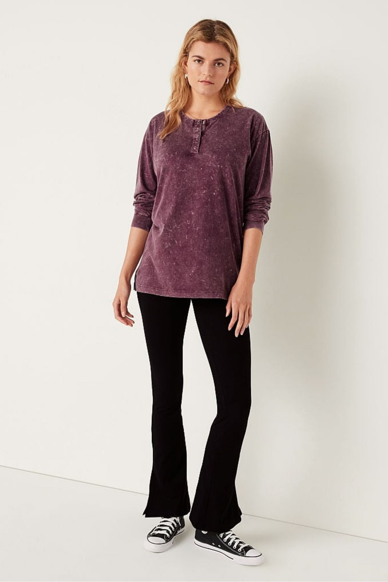 Black Victoria's Secret Long Sleeve T-Shirt | 9421YWAOZ