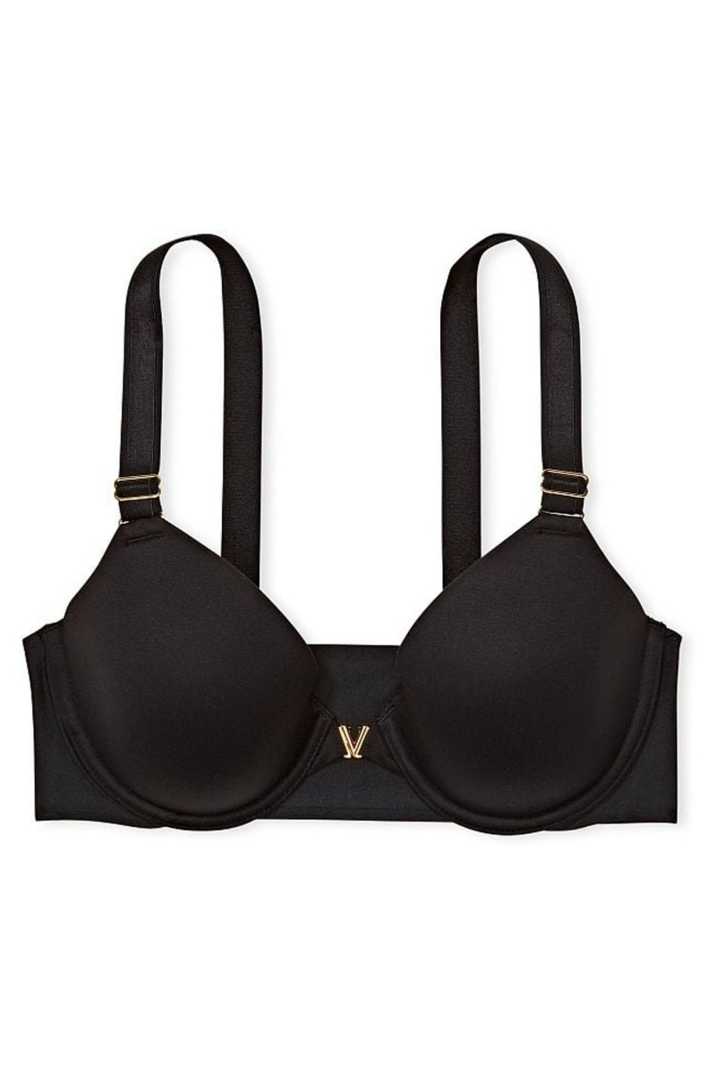 Black Victoria's Secret Love Cloud Front Fastening Lightly Lined Full Coverage Bra | 1065WDEAV