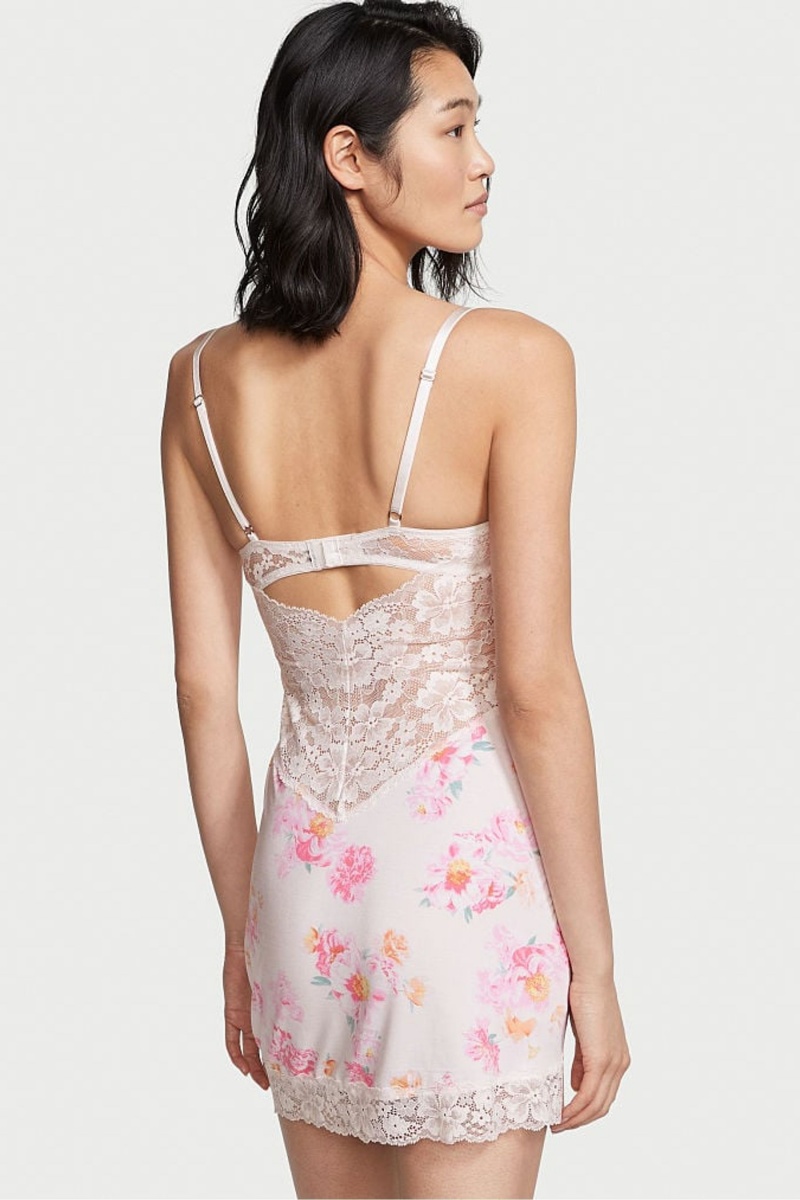 Black Victoria's Secret Modal Lace Mini Slip | 7203HIWZF