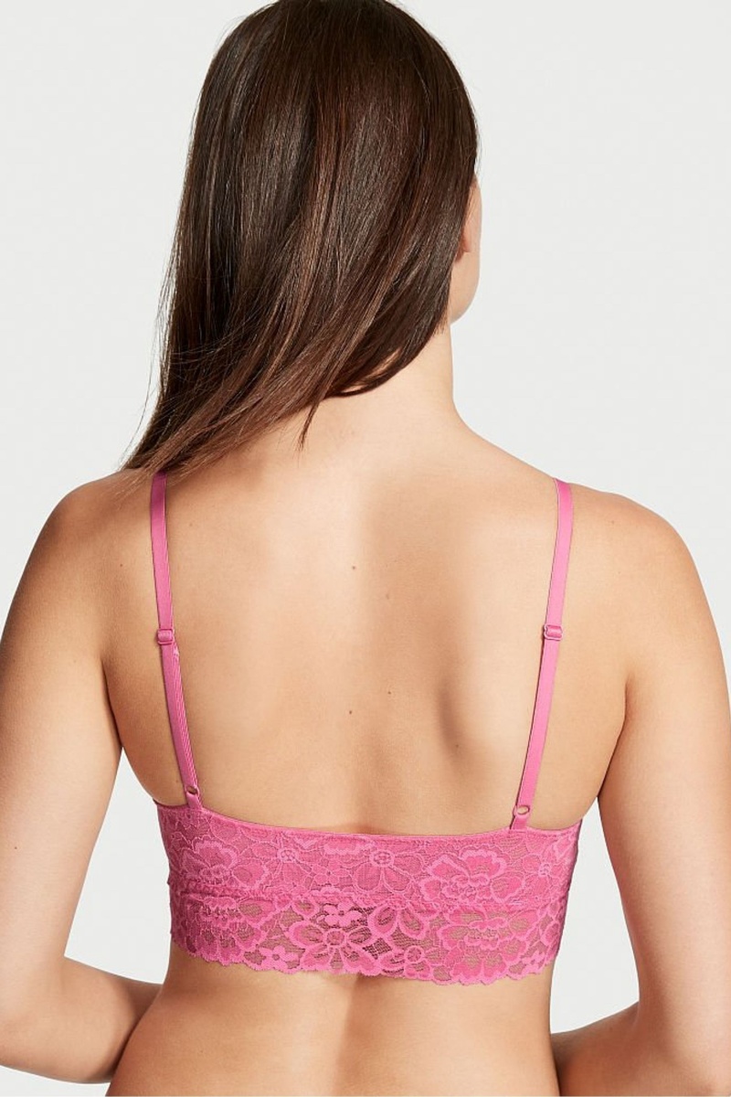 Black Victoria's Secret Sexy Tee Lace Unlined Bralette | 6420BMRSJ