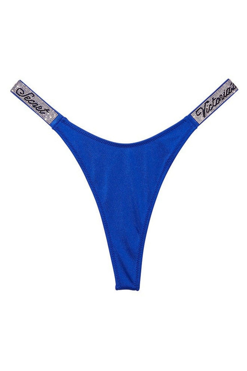 Black Victoria's Secret Shine Strap Swim Bikini Bottom | 1956GUZOC