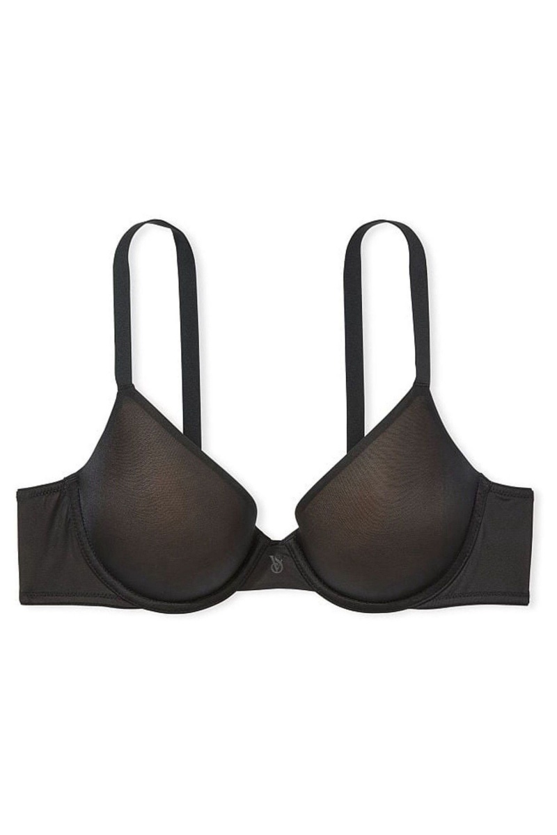 Black Victoria's Secret Smooth Push Up Bra | 3240FLKCD