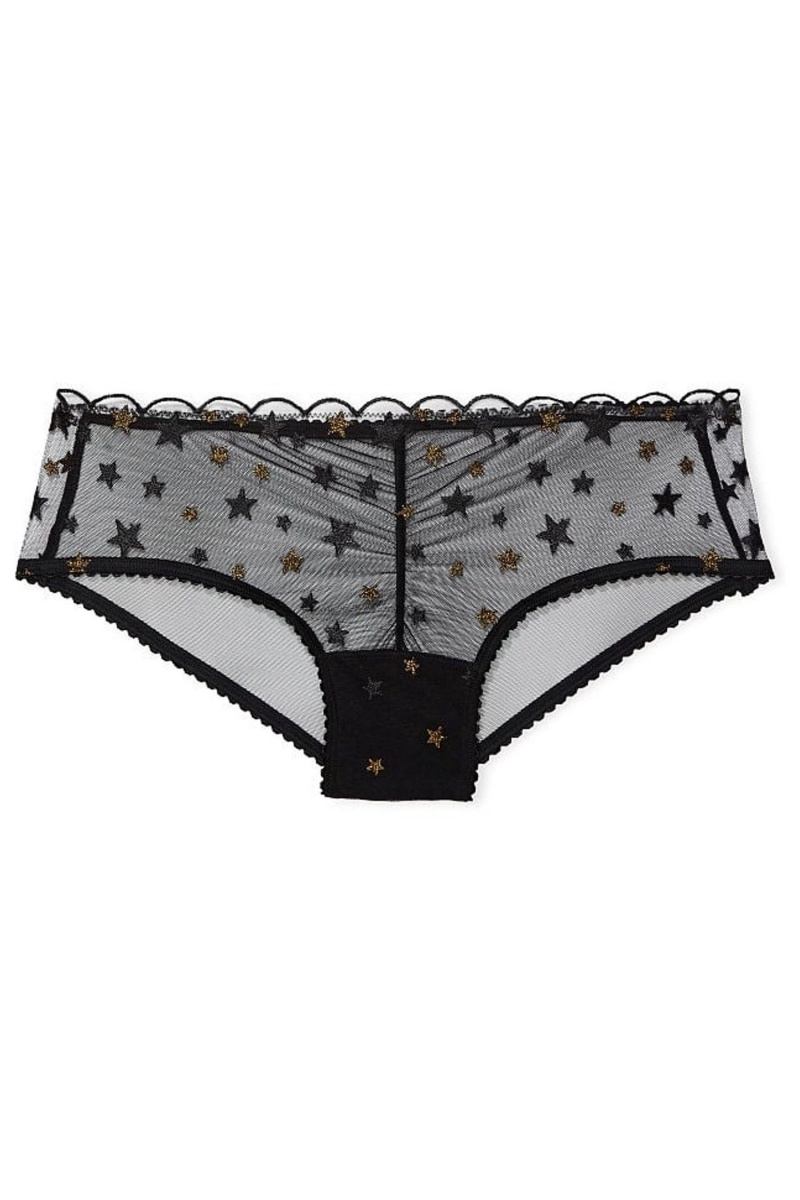 Black Victoria's Secret The Lacie Lace Cheeky Knickers | 2684GTYHQ