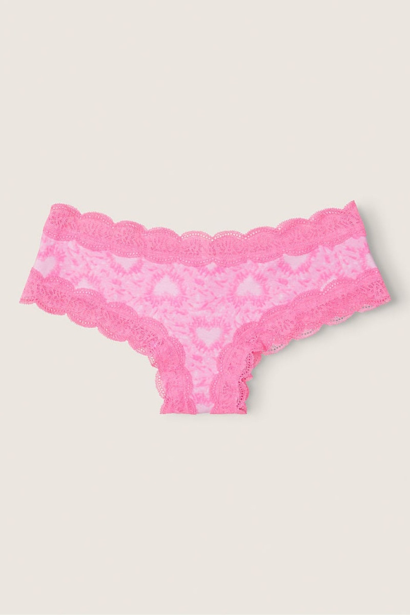 Black Victoria\'s Secret The Lacie Lace Trim Cheeky Knickers | 6130MWOUH