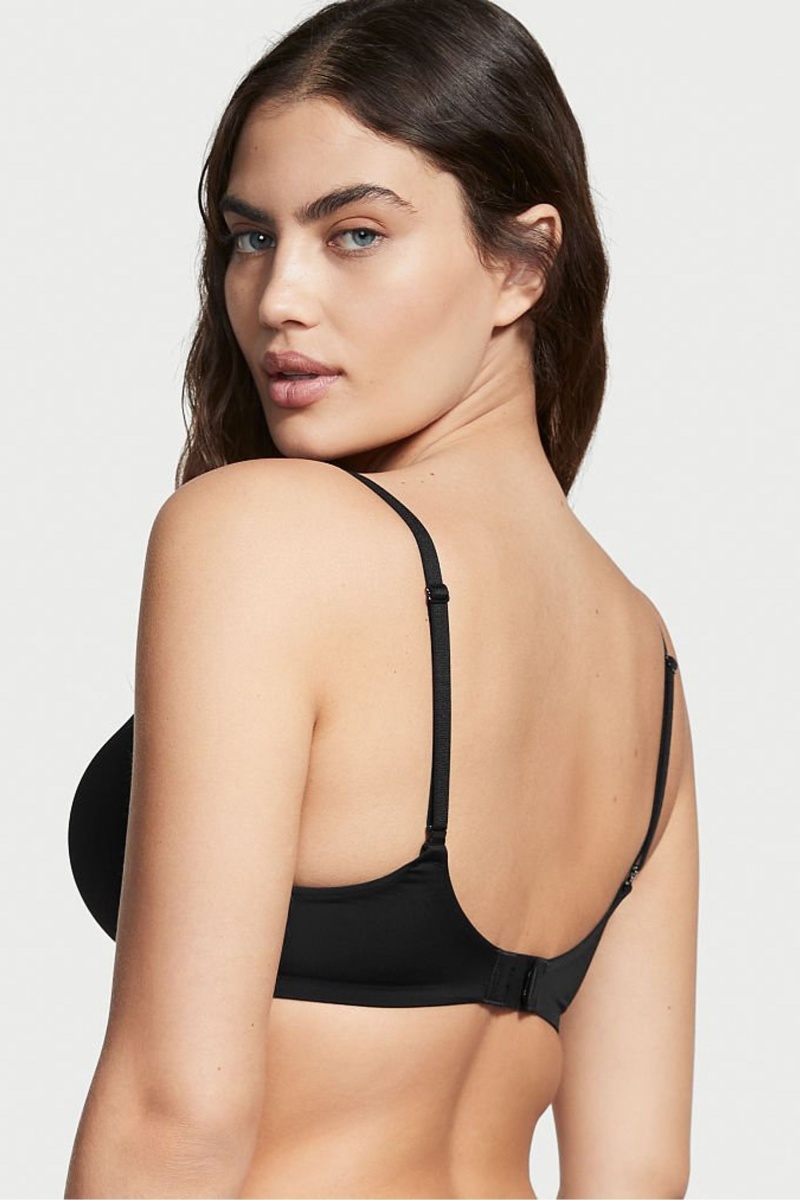 Black Victoria's Secret The T-Shirt Add 2 Cups T-Shirt Plunge Bra | 9701EVRMK