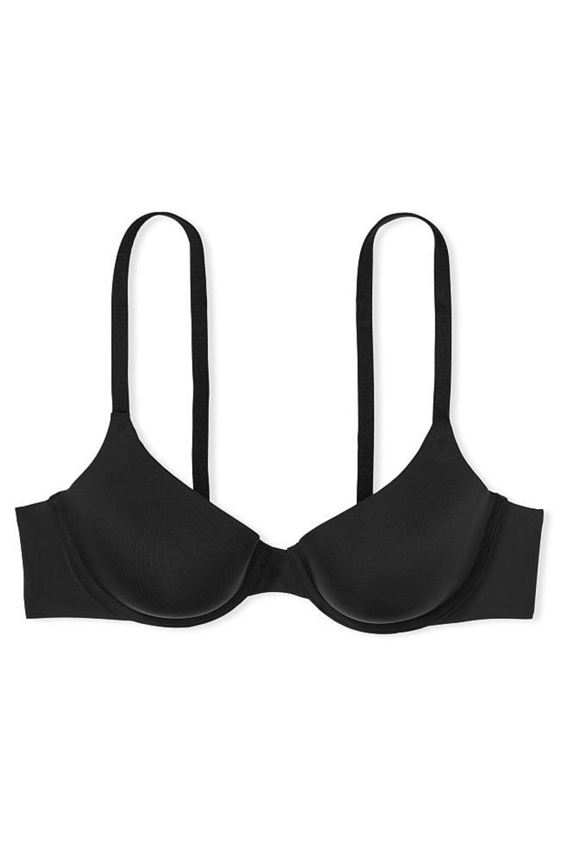 Black Victoria's Secret The T-Shirt Smooth Lightly Lined T-Shirt Bra | 4785OMPDG