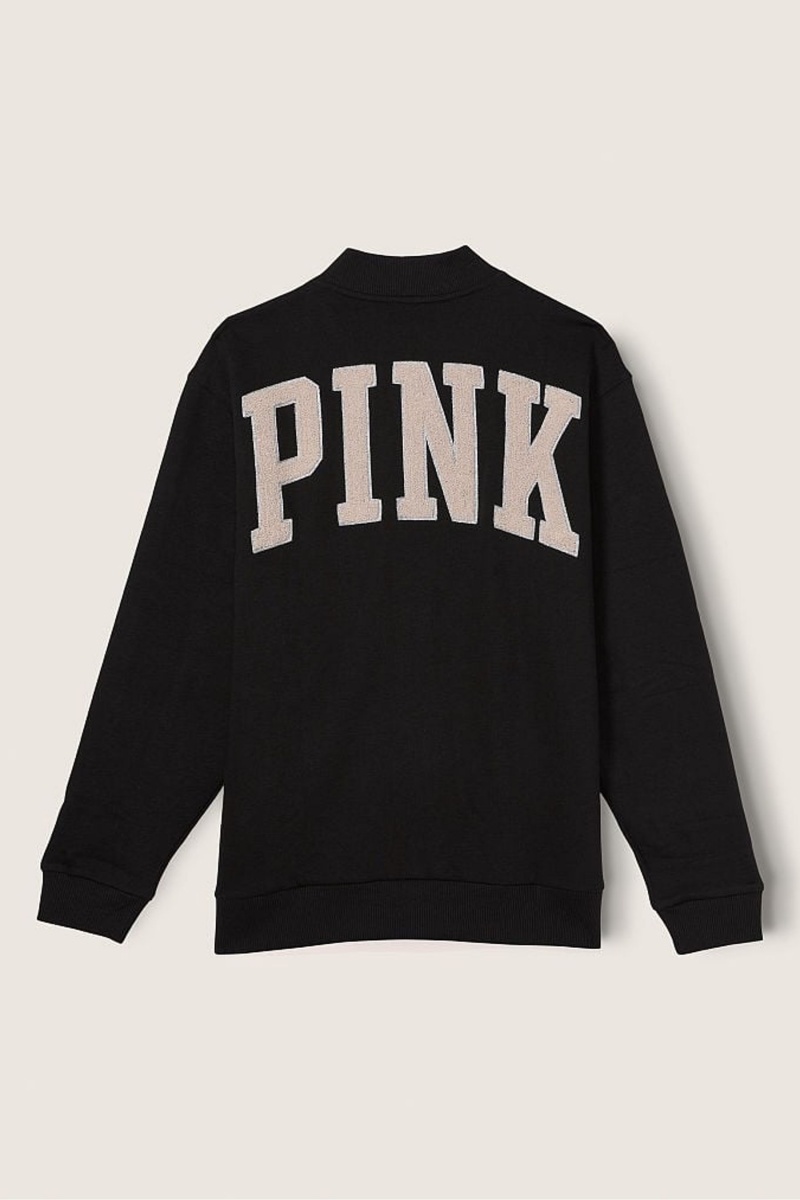 Black Victoria's Secret Varsity Jacket | 2187XFIKP