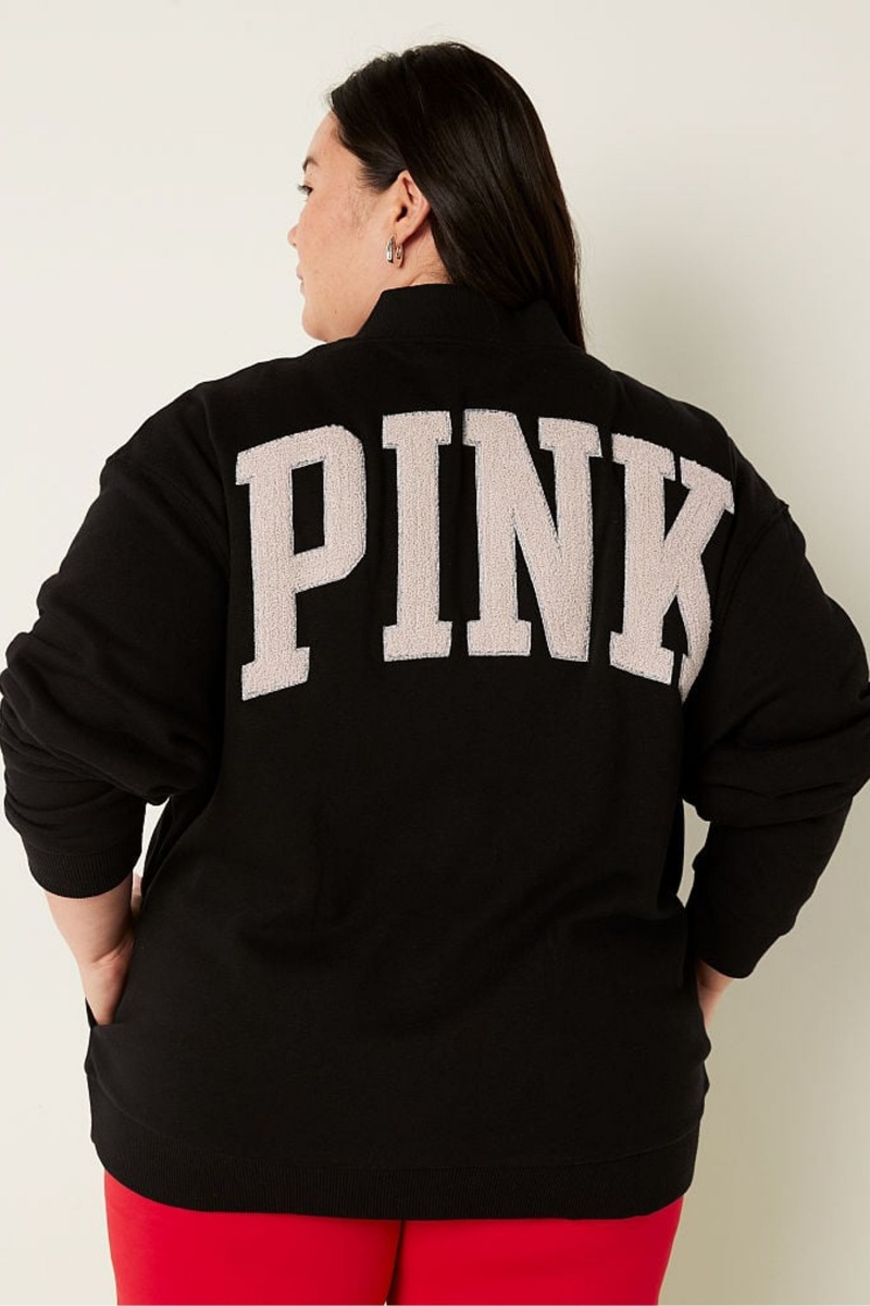 Black Victoria\'s Secret Varsity Jacket | 2187XFIKP