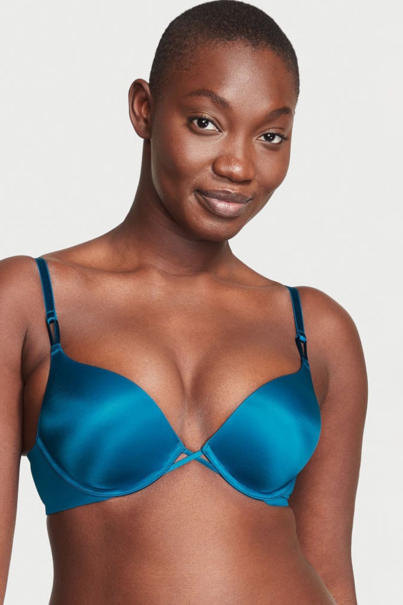 Black Victoria\'s Secret Very Sexy Add 2 Cups Smooth Push Up Bra | 0481CVBYH