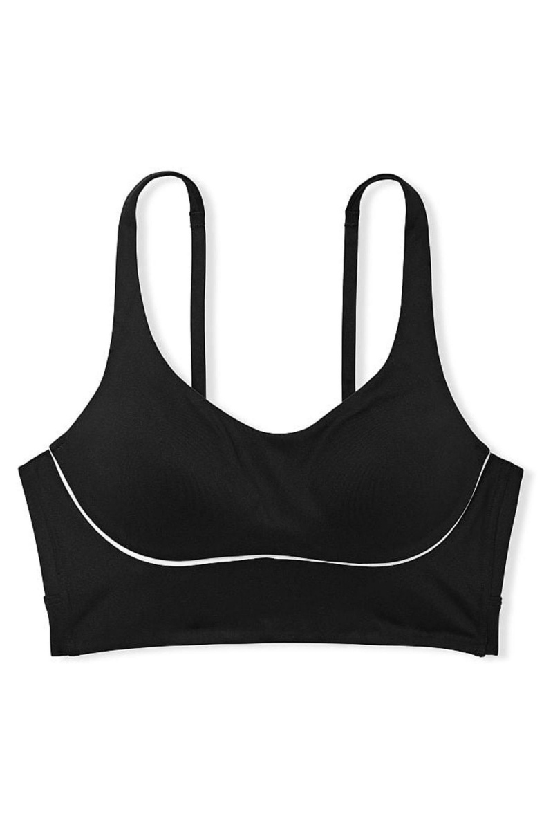 Black Victoria's Secret Victorias Secret Medium Impact Strappy Back Sports Bra | 3458RZWHE