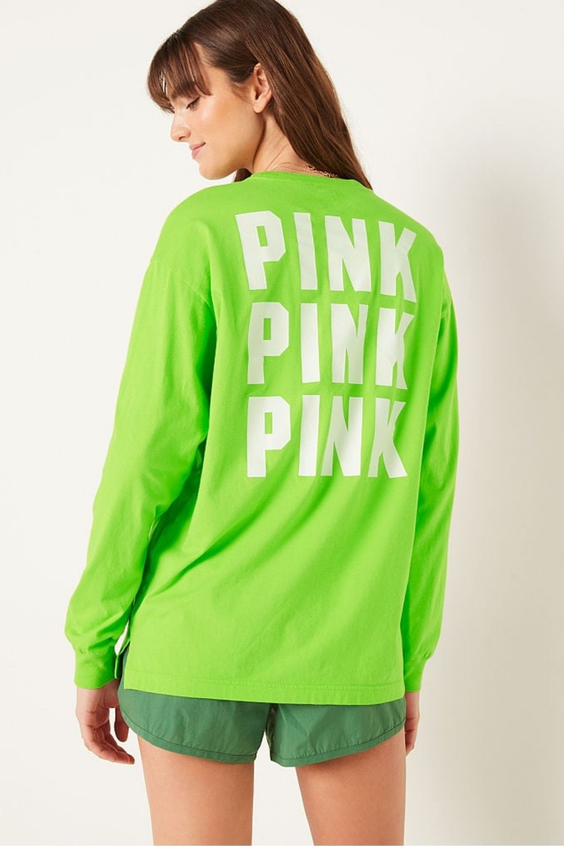 Bloom Green Victoria's Secret Long Sleeve T-Shirt | 7326CYROS