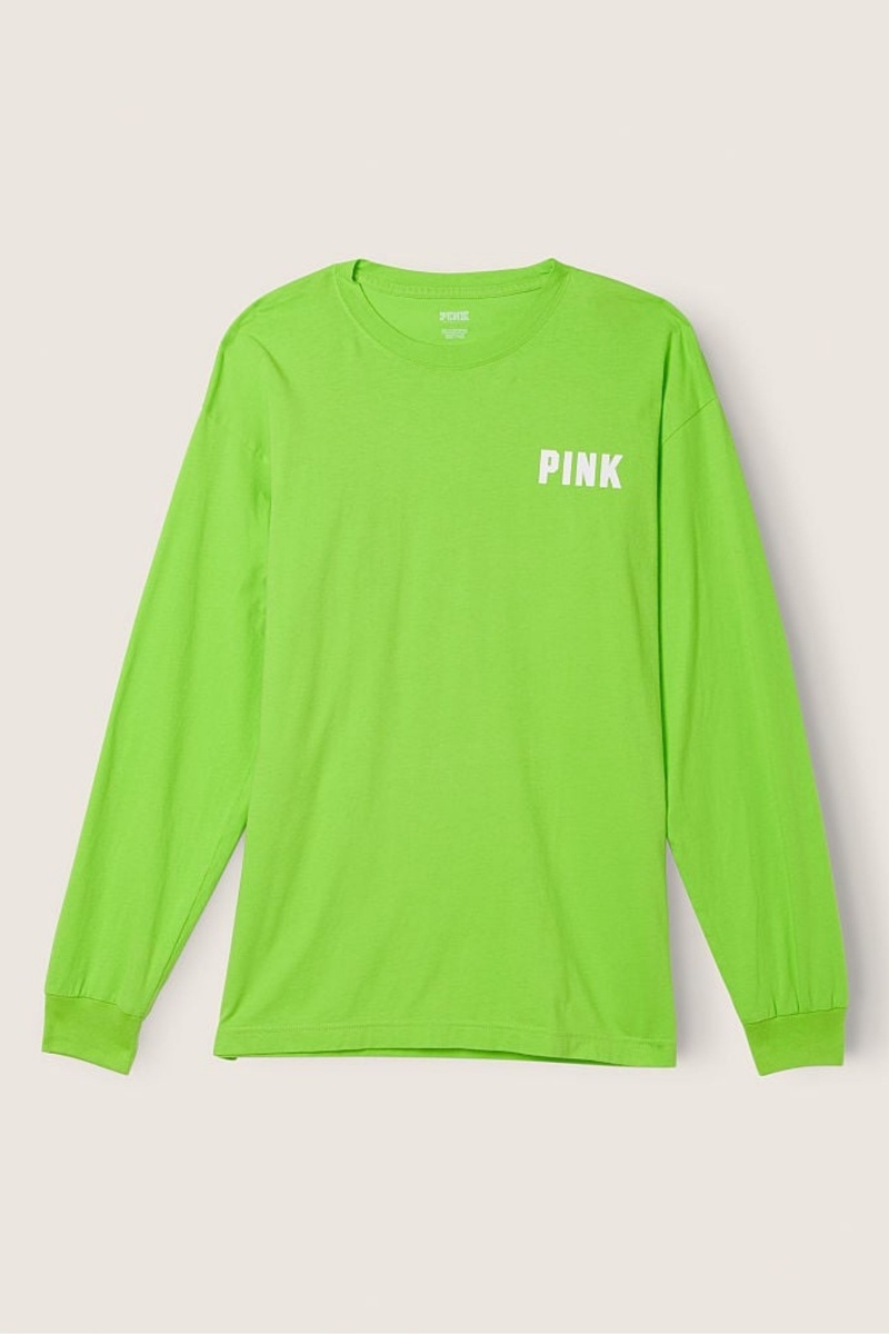 Bloom Green Victoria's Secret Long Sleeve T-Shirt | 7326CYROS