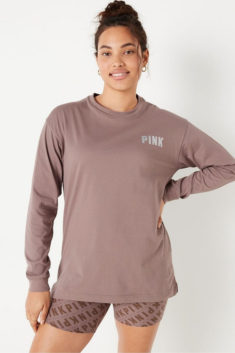 Bloom Green Victoria\'s Secret Long Sleeve T-Shirt | 2930BFLXV