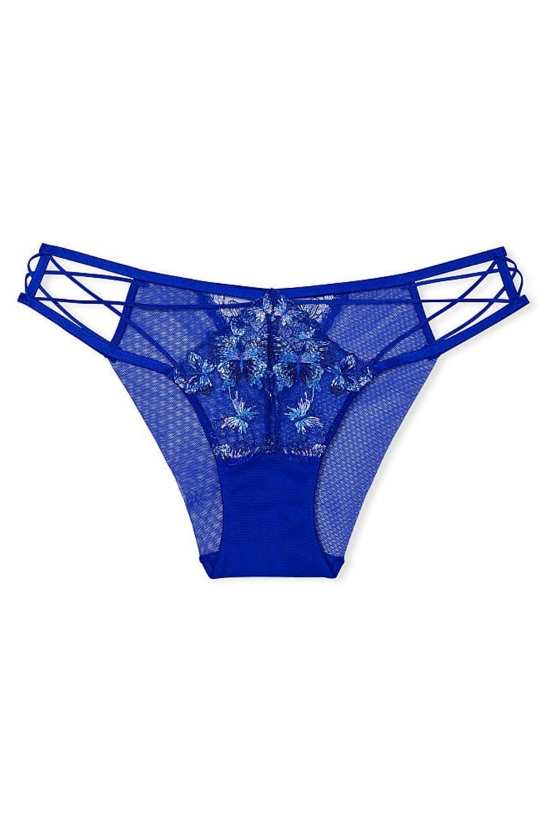 Blue Butterfly Embroidery Victoria's Secret Very Sexy Embroidered Knickers | 9825GZCEH