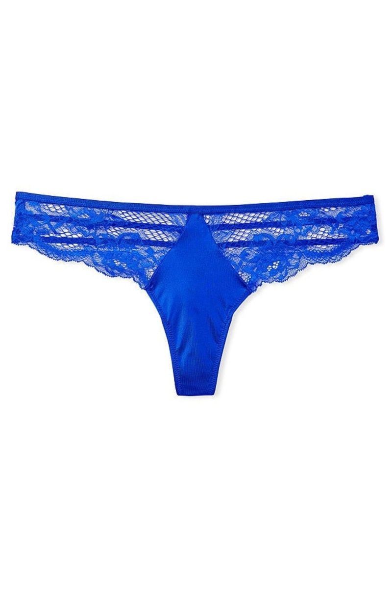 Blue Oar Victoria's Secret Very Sexy Lace Thong Knickers | 0458EQFLH