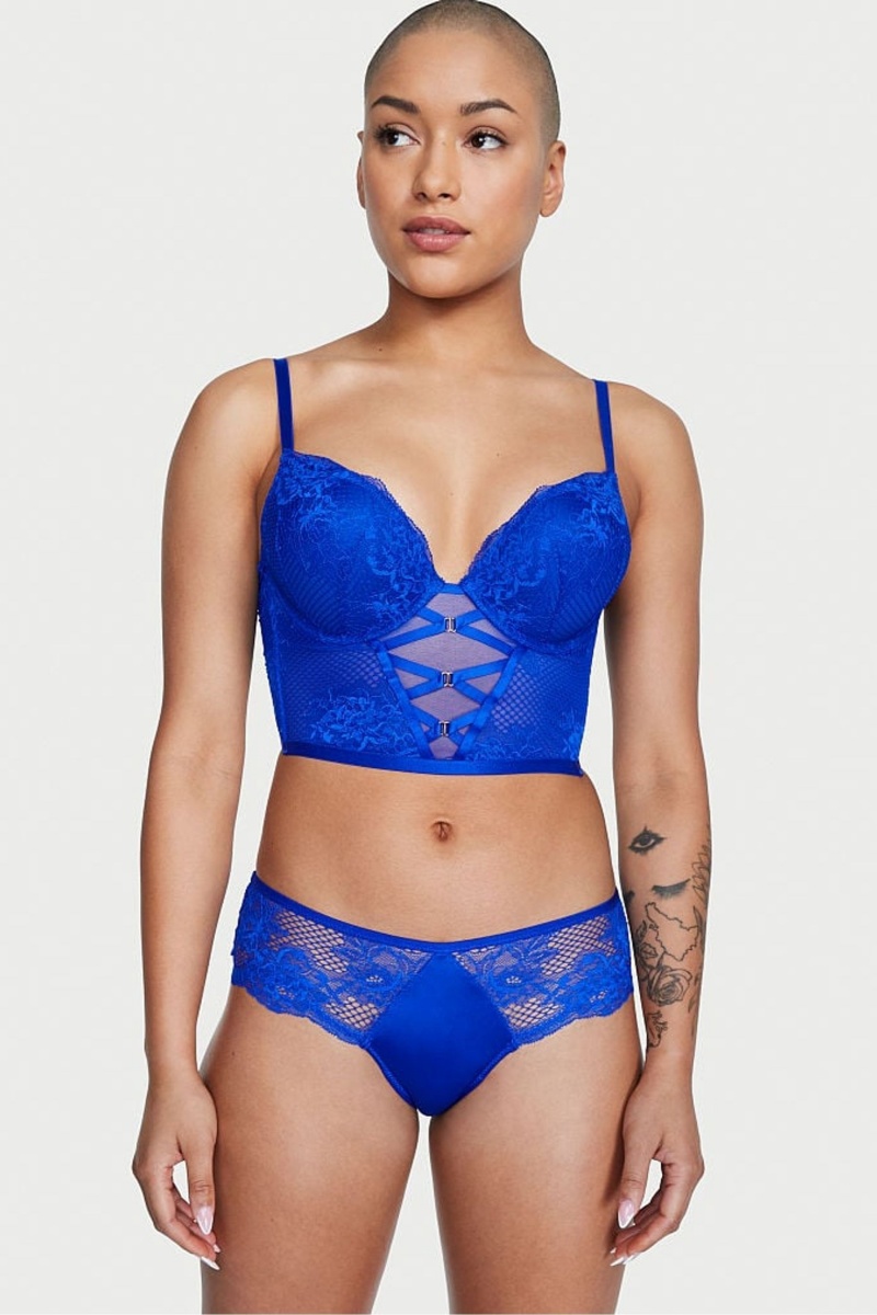 Blue Oar Victoria's Secret Very Sexy Strappy Fishnet Lace Bra | 9840TPLHY