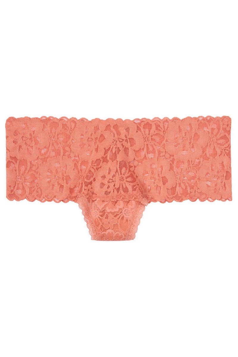 Blush Pink Victoria's Secret The Lacie Lace Wide Band Thong Panty | 5723BELYT