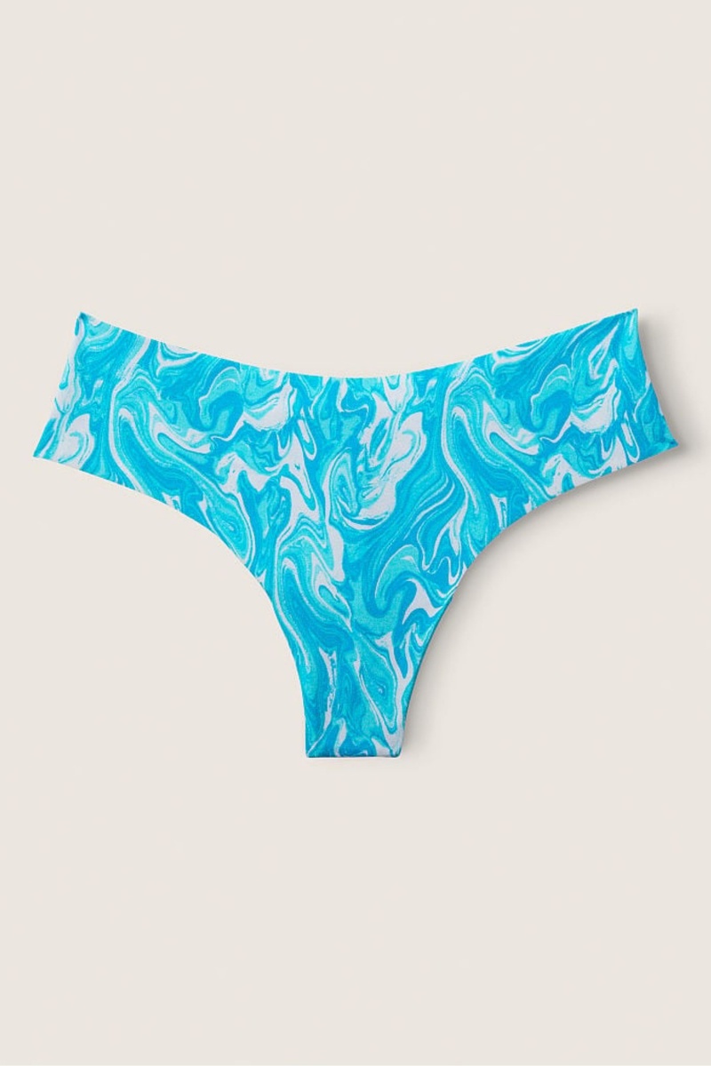 Bright Marine Blue Victoria\'s Secret No-Show Thong Knickers | 1374UEYFS