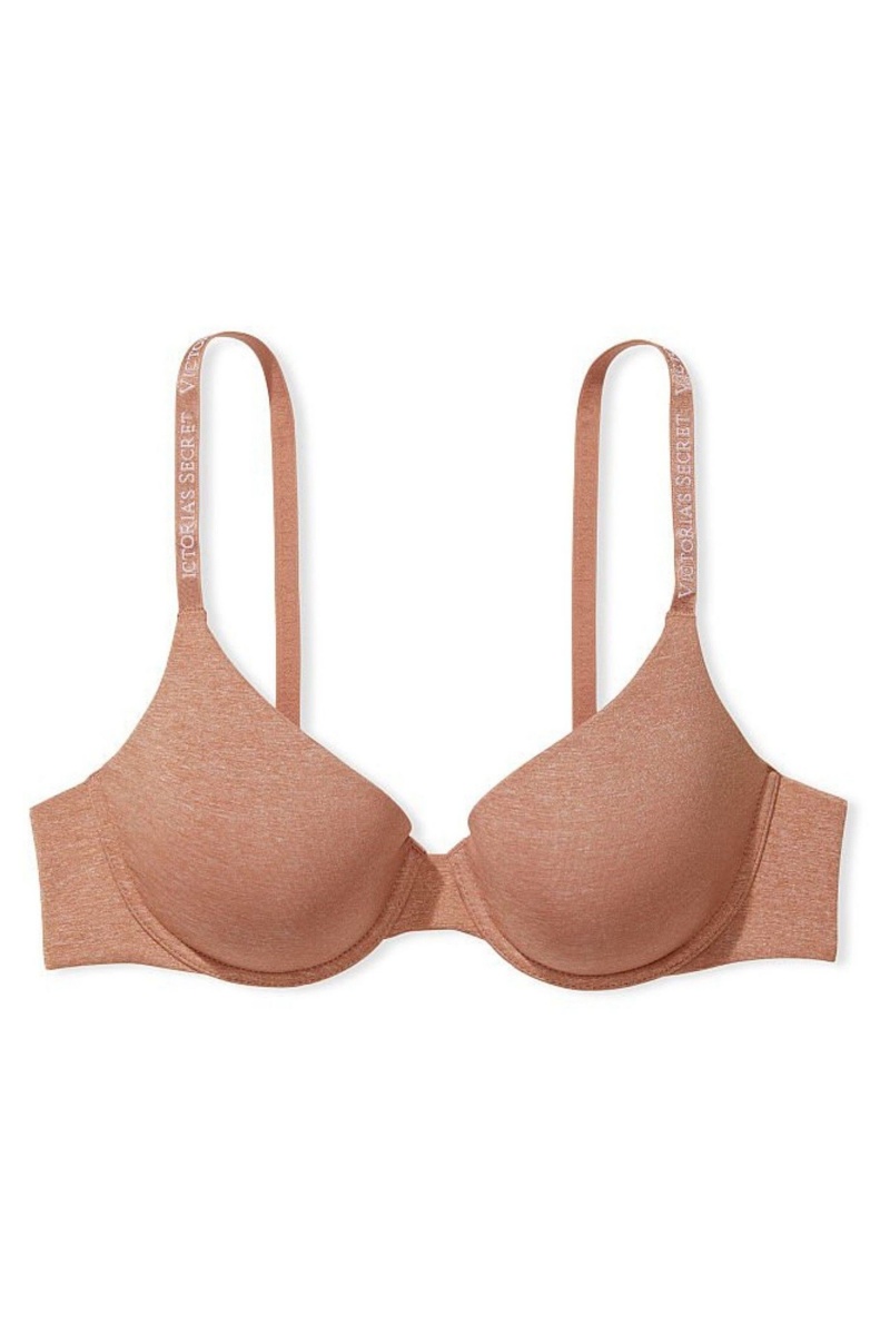 Brilliant Blush Nude Victoria's Secret The T-Shirt Logo Strap Bra | 5783YQCMJ