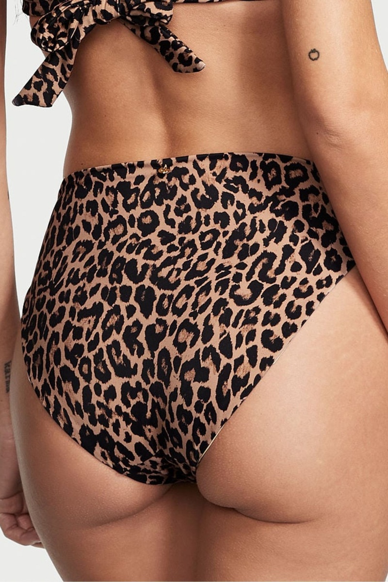 Brown Leopard Print Victoria's Secret Bikini Bottom | 8653DTNQK