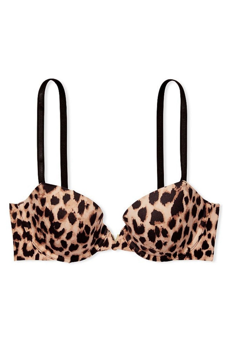 Brown Leopard Print Victoria's Secret Love Cloud Smooth Bra | 2175GZOPC