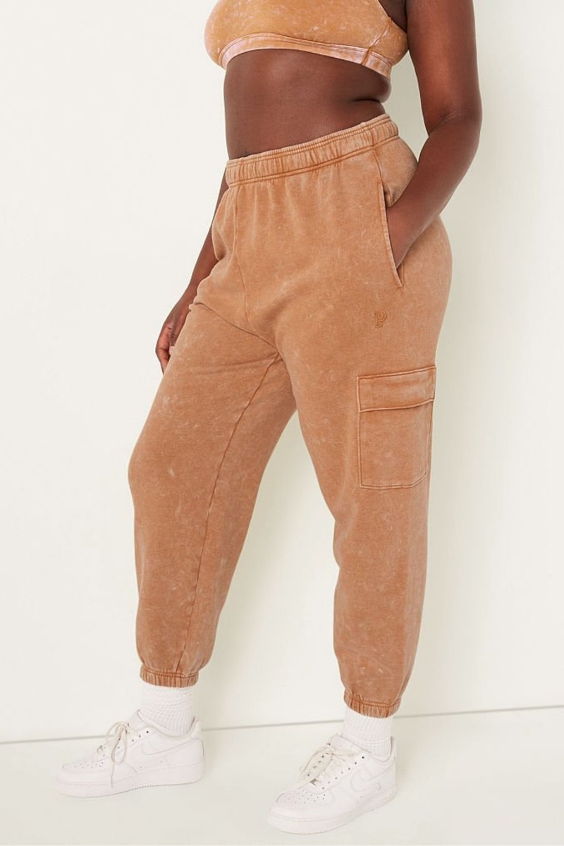 Brown Victoria\'s Secret Fleece Lounge Jogger | 5802EKAIV