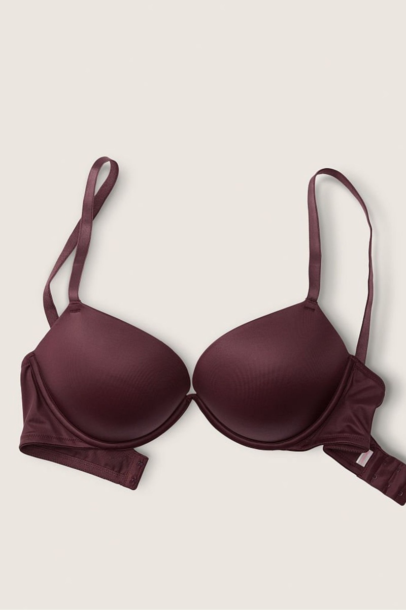 Burnt Umber Brown Victoria's Secret Wear Everywhere Smooth Push Up T-Shirt Bra | 0568LGWVT