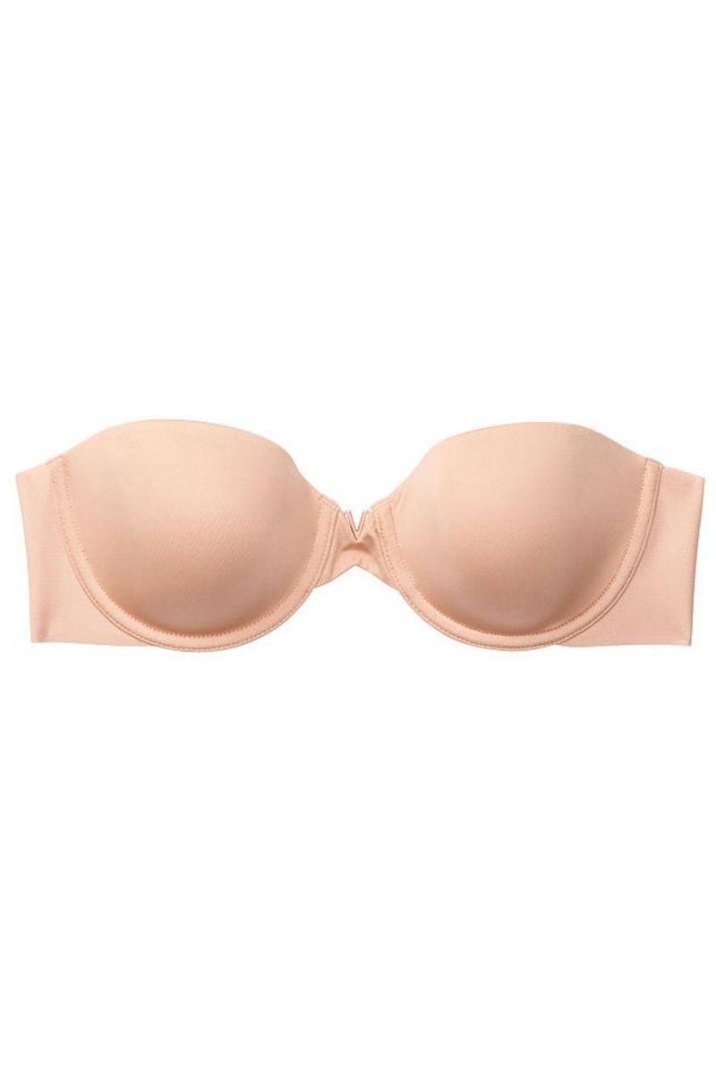 Cameo Nude Victoria\'s Secret Sexy Illusions by Victorias Secret Smooth Lightly Lined Multiway Strapless Bra | 2143EUQGS