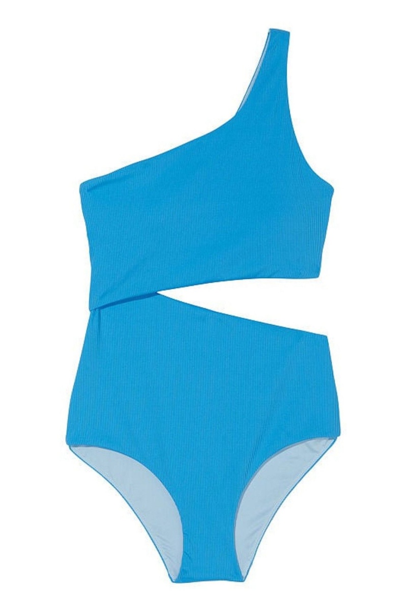 Capri Blue Victoria's Secret One Shoulder Swimsuit | 3087RBWQK